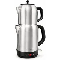 Frank & Müller Germany Wasser-/Teekocher F&M Elek. Teekocher 2200W Edelstahl Oval, 2200 W