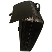 FOLDERSYS Fächermappe Fächertasche A4 PP 24 Fächer mit Griff schwarz