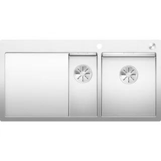 Blanco Claron 6 s-if Spüle 521645 100x51cm, Edelstahl, rechts, PushControl Ablauffernbedienung
