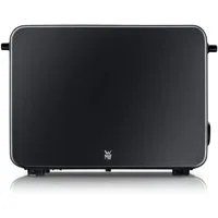 WMF Toaster Stelio Edition Deep Black, 2-Scheiben-Toaster mit Brötchenaufsatz, 2 kurze Schlitze, für 2 Scheiben, 1050 W, 7 Bräunungsstufen, Brotzentrierung, Krümelschublade, Cromargan Gehäuse