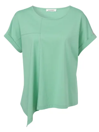eiszeit - T-Shirt Rundhals 1/2 Arm Stickerei green/candy - Gr. - 48