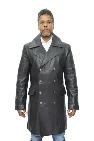Herren-Peacoat aus Rindsleder-Cordoba