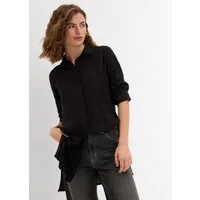 bonprix Longbluse gerade Passform, mit hohen Seitenschlitzen, aus fließender Viskose