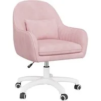 HawthyHome Bürostuhl Ergonomischer Homeoffice-Stuhl, 360° Drehbar & Höhenverstellbar (1 St), Samtbezug mit Kopfkissen, ideal für Arbeitszimmer & Schlafzimmer