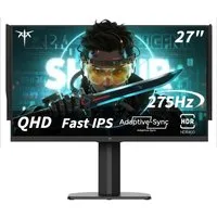 KTC H27E8 27 Zoll QHD 240Hz Gaming-Monitor (2560 × 1440 px, 1 ms Reaktionszeit, 240 Hz, FAST IPS, übertaktet auf 275 Hz, HDR400 & 400 cd/m², FreeSync & G-Sync)