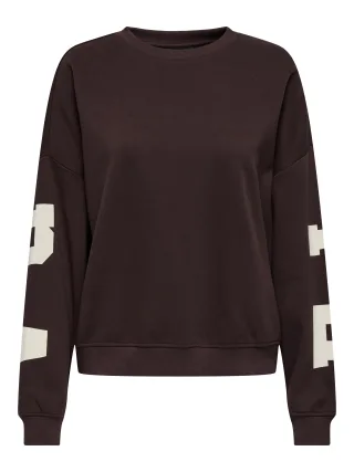 ONLY - ONLSWEAT L/S BACK/SLEEVE PRINT SWT NOOS Vineyard Wine - Gr. - L