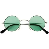 Metamorph Hippie-Kostüm Hippie Brille grün