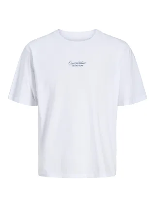 JACK&JONES - JJART PRINT TEE SS CREW NECK Bright White - Gr. - L