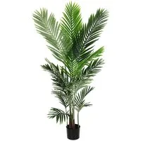 Kunstpalme künstliche Pflanze künstliche Palme große Kunstpflanze Palme, Arnusa, Höhe 140 cm, fertig im Topf