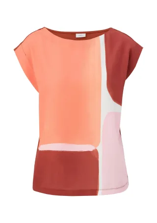 s.Oliver BLACK LABEL - T-Shirt mehrfarbig/orange - Gr. - 36