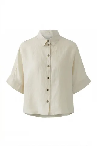 Oui - Leinenbluse - Gr. - 36
