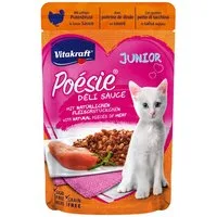 Vitakraft Poésie® DÉLI SAUCE Junior + Putenbrust 85 g, Nassfutter für: Katze