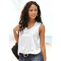Buffalo Tanktop mit Stickerei, Sommertop, Viskoseware