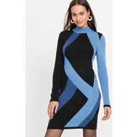 bonprix Strickkleid aus Polyacryl, eng anliegende Passform, mit Jacquard-Muster
