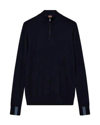 mos mosh gallery - MMGAdam Soft Zip Turtle Neck Knit navy - Gr. - L