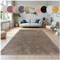 Paco Home Fellteppich Kunstfell Soft 380, rechteckig, Höhe: 14 mm, Langflor, Kuschelteppich - besonders weich, Uni-Farben