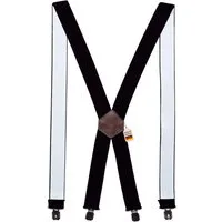 ZUKUNFTSENKEL Hosenträger Hosenträger mit Echtleder - Elastisch, Rutschfest Herren & Damen (4 Robuste Clips, X-Form) 3,5cm Breite - Deutsche Produktion