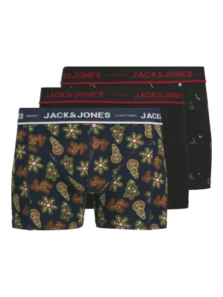 JACK&JONES - JACGINGERBREAD TRUNKS 3 PACK black - Gr. - S