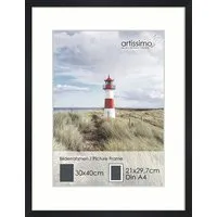artissimo Bilderrahmen Bilderrahmen 30x40 cm inkl. Passepartout DIN A4 Schwarz Matt