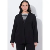 Ulla Popken Sommerjacke Jacke Schalkragen offene Form Langarm