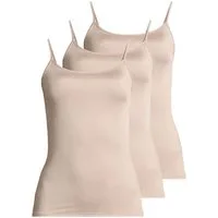 Nina Von C. Unterhemd 3er Pack Pure (Spar-Set, 3-St) Spaghetti Top - Blickdicht - Glänzende Satinbörtchen als Abschluss