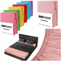 DH DEIN . HAUS Spannbettlaken Frottee SOFT, Baumwolle, Gummizug: rundum, (1 Stück), weich saugfähig atmungsaktiv Rundumgummi formstabil bis 20 cm