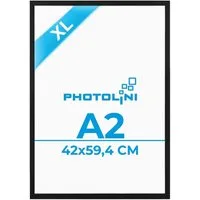 PHOTOLINI Bilderrahmen modern mit bruchsicherem Acrylglas, Holz MDF für Fotos & Poster, für 1 Bilder (1 Einzelrahmen), Posterrahmen A2 42x60 cm zum Aufhängen