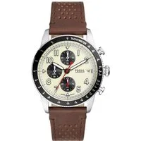 Fossil Chronograph SPORT TOURER FS6042, Quarzuhr, Armbanduhr, Herrenuhr, Lederarmband, analog, Tag