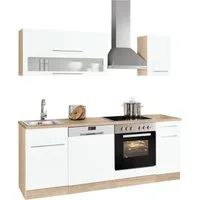 KOCHSTATION Küchenzeile KS-Eton, mit E-Geräten, Breite 210 cm