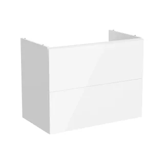 VitrA New Metropole Pure Waschtischunterschrank mit 2 Vollauszügen 78 x 45 x Weiß Hochglanz,67421 67421