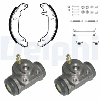 Delphi Bremsbacken vormontiert hinten Renault Twingo 1 KP987