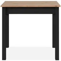 freiraum Esstisch Capri, in Artisan Eiche Dekor / Schwarz - 110x76x67cm (BxHxT)