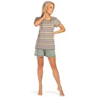 Consult-Tex Shorty Damen Shorty Pyjama (Packung) geringeltes Druckdessin