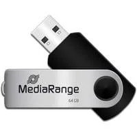 Flexi-Drive 64 GB, USB-Stick schwarz/silber, USB-A 2.0
