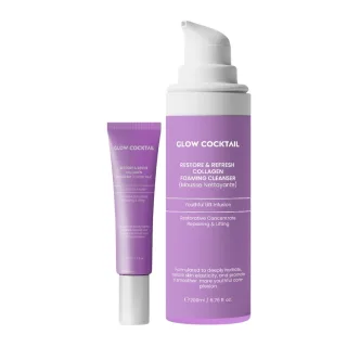Wiederherstellende & Erfrischende Kollagen-Schaumreinigungsmilch 200ml + Wiederherstellende & Belebende Kollagen-Augencreme 15ml