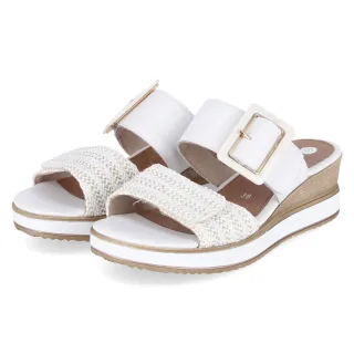 Remonte Pantoletten  Weiß - Gr. 39 -  Leder und Textil