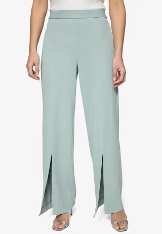 zero - Stoffhose mit Schlitz vorn Silver Blue - Gr. - 44