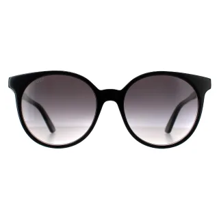 Gucci Runde Damen Schwarz Grau Verlauf GG0488S