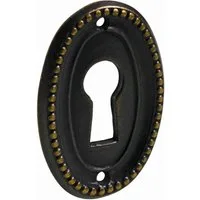 Hettich Möbelbeschlag Hettich Schlüsselschild brüniert 25 x 37 x 2 mm