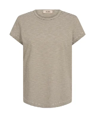 MOS MOSH - MMCampa O-SS Stripe Tee burnt olive - Gr. - XL