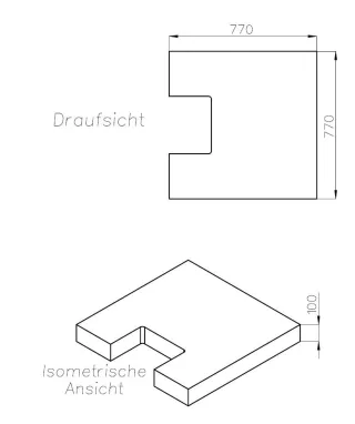 Neuesbad Wannenträger für Ideal Standard Ultra Flat S i.life 80x80 SD 27429