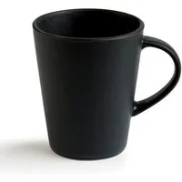 Home4You Becher BAILO, Kaffeebecher, Schwarz, 440 ml, Steingut