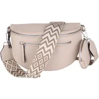 MIRROSI Bauchtasche Damen Taschen, Umhängetasche, Brusttasche, 27x19x9cm Veganes Leder (Schultertasche für jeden Anlass, inkl.1x Münzbeutel), Crossbody Bag, Bohemian gemusterten& verstellbaren Schulterriemen