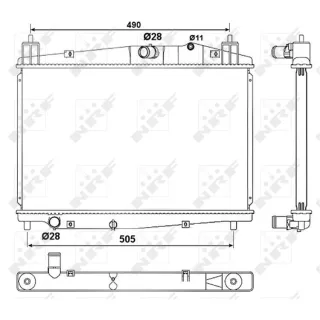 NRF Motork?hler gel?tet Mazda 2 DE 53059