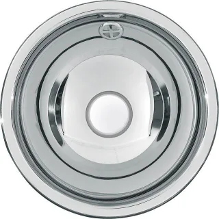 KWC Aquarotter Rundbecken, RONDO, Edelstahl, 295x119 mm, Überlauf, seidenmatt, 2000056336 2000056336
