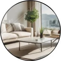 CLP Wandspiegel Elsie, Rund, Modern, 30 / 45 / 60 / 80 cm Metallrahmen