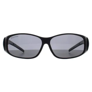 Montana Rectangle Unisex Black Smoke Polarized MFO1 Fit Over Glasses Sonnenbrille
