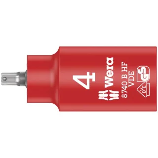Wera 8740 B VDE HF Zyklop Bitnuss, isoliert + 3/8"-Antrieb + Haltefunktion für Innen-6-kant - 05004900001