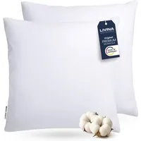 LIVINA HOME Kopfkissen Schlafkissen in Hotelqualität, Microfaserkissen, 80x80, 40x80cm, Füllung: Microfaser, Bezug: Baumwolle, Seitenschläfer, Rückenschläfer, 1, 2 oder 4-tlg. erhältlich, Kissen 40x80 cm, 80x80 cm, Reißverschluss, Made in Germany
