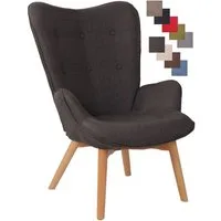 CLP Loungesessel Durham Stoff, mit Buchenholz Gestell